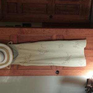 Alexandra Bartlett women's size 10 vintage sleeveless embroidered maxi dress